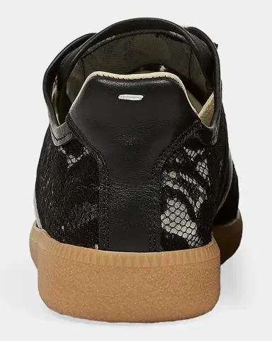 Maison Margiela Replica Lace-Trim Leather Sneakers | Thumbnail 2