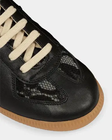 Maison Margiela Replica Lace-Trim Leather Sneakers | Thumbnail 3