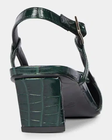 Roger Vivier Belle Vivier 45MM Croc-Embossed Leather Slingback Pumps | Thumbnail 2
