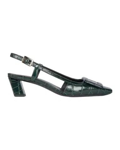 Roger Vivier Belle Vivier 45MM Croc-Embossed Leather Slingback Pumps | Thumbnail 1