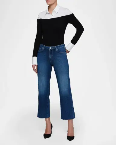 L'Agence Wanda High-Rise Cropped Wide-Leg Jeans | Thumbnail 2