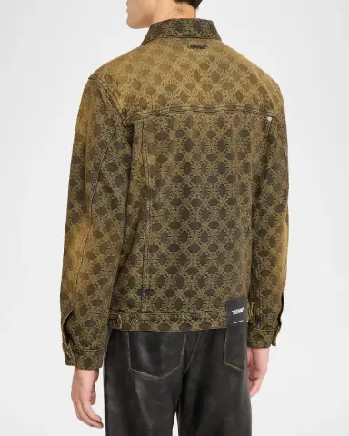 Off-White Arrow Monogram Denim Jacquard Skate Jacket | Thumbnail 3