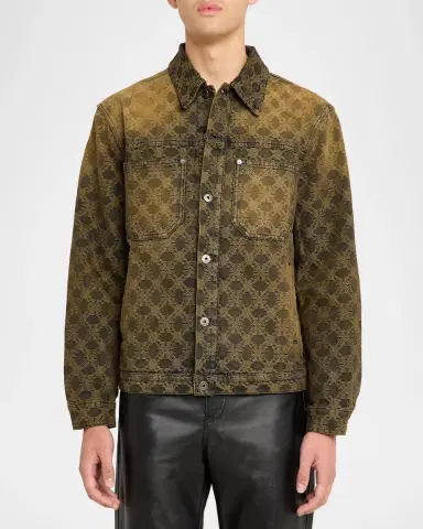 Off-White Arrow Monogram Denim Jacquard Skate Jacket | Thumbnail 4