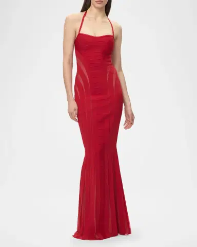 Hervé Léger The Katie Halter Bandage Gown | Thumbnail 2 Hervé Léger The Katie Halter Bandage Gown | Thumbnail 2