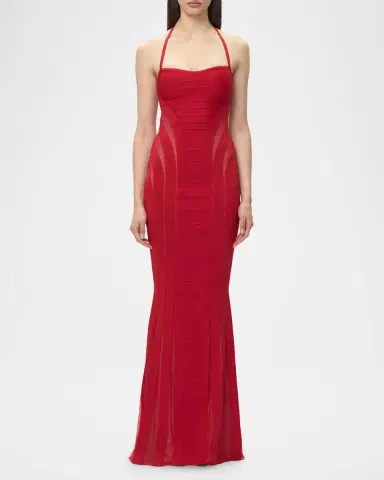 Hervé Léger The Katie Halter Bandage Gown | Thumbnail 4 Hervé Léger The Katie Halter Bandage Gown | Thumbnail 4