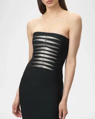 Hervé Léger The Metallic Strapless Bandage Gown | Thumbnail 5 Hervé Léger The Metallic Strapless Bandage Gown | Thumbnail 5