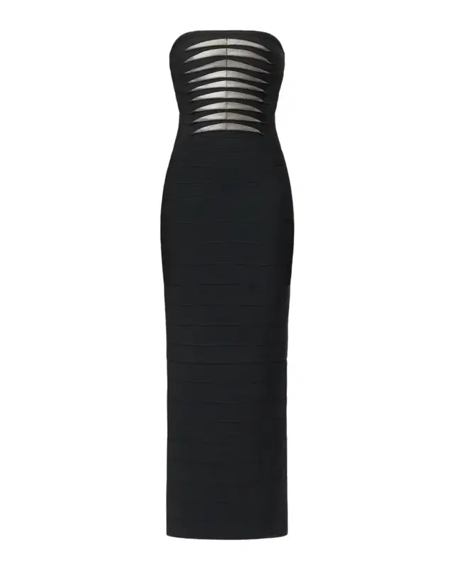Hervé Léger The Metallic Strapless Bandage Gown