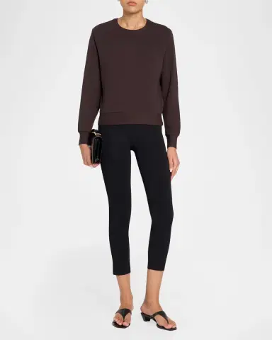 MAJESTIC FILATURES French Terry Crop Crewneck Sweatshirt | Thumbnail 2