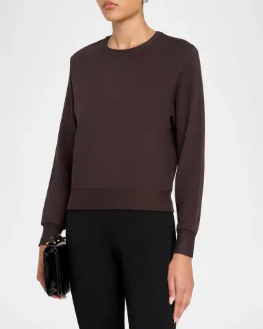 MAJESTIC FILATURES French Terry Crop Crewneck Sweatshirt | Thumbnail 4