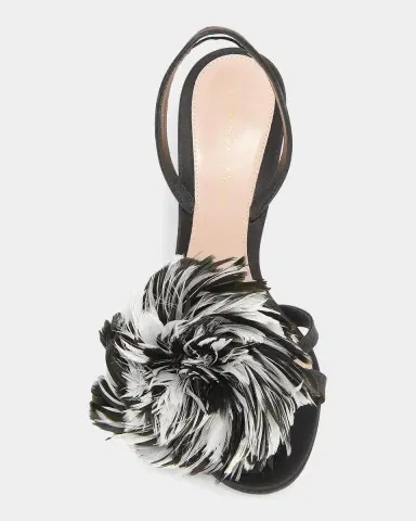 Gianvito Rossi Winter Garden 95MM Crepe Satin Slingback Sandals | Thumbnail 4 Gianvito Rossi Winter Garden 95MM Crepe Satin Slingback Sandals | Thumbnail 4