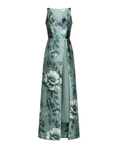 Kay Unger New York Isabelle Floral-Print Walk-Thru Jumpsuit | Thumbnail 1