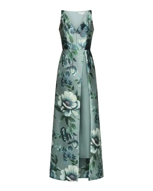 Kay Unger New York Isabelle Floral-Print Walk-Thru Jumpsuit