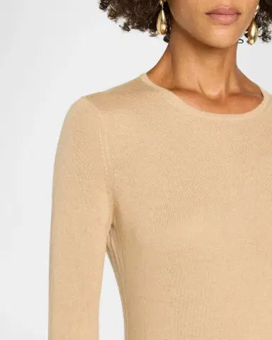 Neiman Marcus Superfine Cashmere Crewneck Sweater | Thumbnail 5 Neiman Marcus Superfine Cashmere Crewneck Sweater | Thumbnail 5
