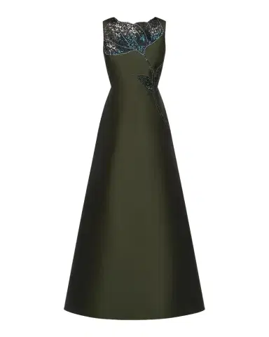 Kay Unger New York Charlene Beaded Taffeta A-Line Gown | Thumbnail 1