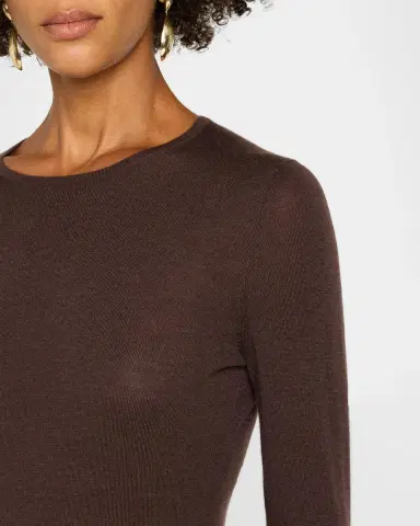 Neiman Marcus Superfine Cashmere Crewneck Sweater | Thumbnail 5 Neiman Marcus Superfine Cashmere Crewneck Sweater | Thumbnail 5