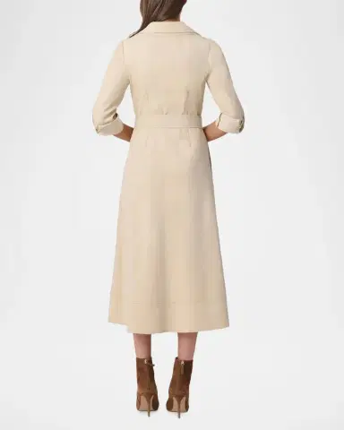 Shoshanna Raine Snap-Front Cotton Corduroy Midi Dress | Thumbnail 3