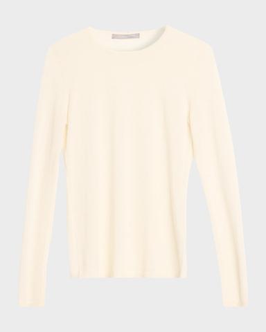 Neiman Marcus Superfine Cashmere Crewneck Sweater | Thumbnail 1 Neiman Marcus Superfine Cashmere Crewneck Sweater | Thumbnail 1