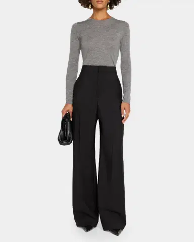 Neiman Marcus Superfine Cashmere Crewneck Sweater | Thumbnail 2 Neiman Marcus Superfine Cashmere Crewneck Sweater | Thumbnail 2