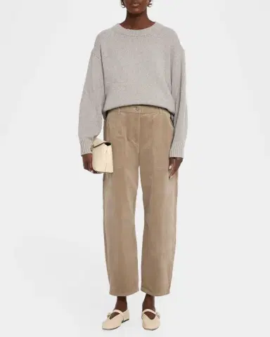 Eileen Fisher Cropped Barrel-Leg Corduroy Pants | Thumbnail 2 Eileen Fisher Cropped Barrel-Leg Corduroy Pants | Thumbnail 2