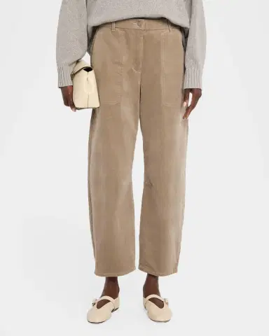 Eileen Fisher Cropped Barrel-Leg Corduroy Pants | Thumbnail 4 Eileen Fisher Cropped Barrel-Leg Corduroy Pants | Thumbnail 4