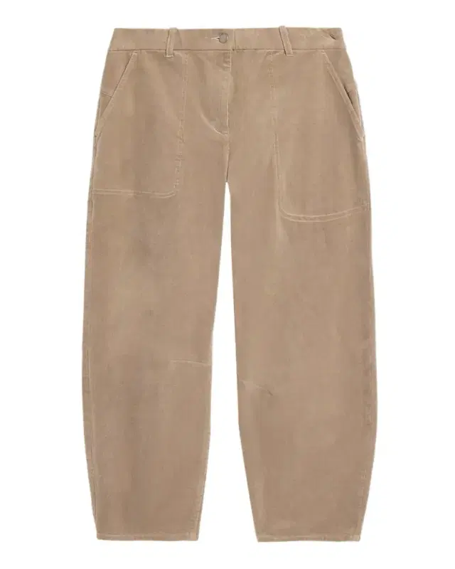 Eileen Fisher Cropped Barrel-Leg Corduroy Pants