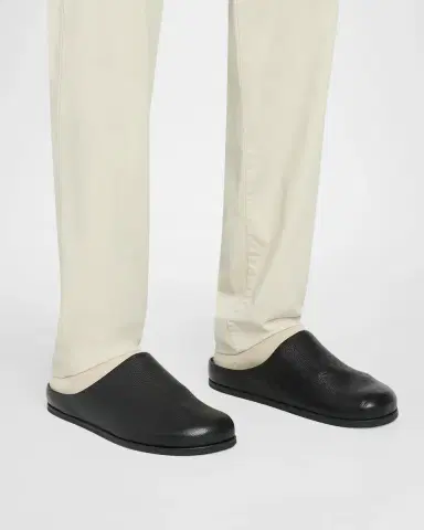 Vince Leo Grained Leather Clogs | Thumbnail 2