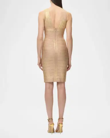 Hervé Léger The Metallic Bandage Mini Dress | Thumbnail 3 Hervé Léger The Metallic Bandage Mini Dress | Thumbnail 3