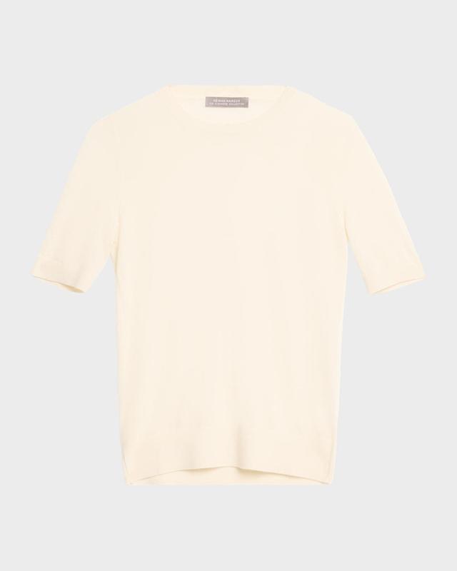 Superfine Cashmere Short-Sleeve Sweater Superfine Cashmere Short-Sleeve Sweater
