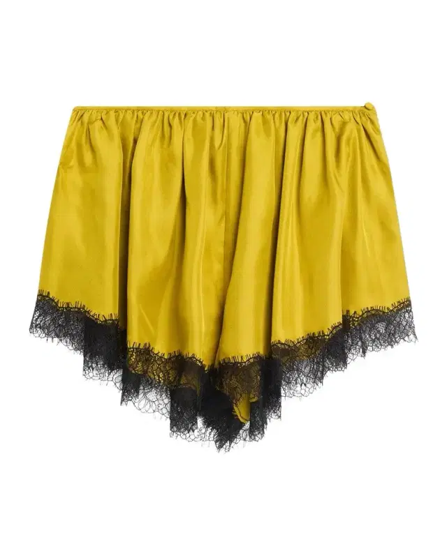 Ulla Johnson Georgina Lace-Trim Silk Shorts