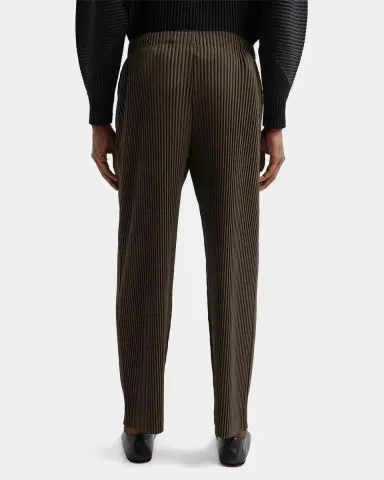 Homme Plissé Issey Miyake Men's Pleated Straight Leg Pull-On Pants | Thumbnail 3