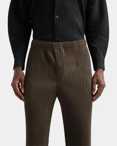 Homme Plissé Issey Miyake Men's Pleated Straight Leg Pull-On Pants | Thumbnail 5