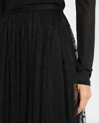 Alberta Ferretti Embroidered Tulle Midi Skirt | Thumbnail 5 Alberta Ferretti Embroidered Tulle Midi Skirt | Thumbnail 5