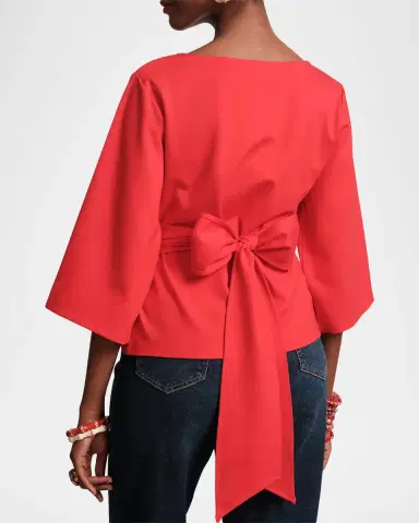 Frances Valentine Whitney Belted 3/4-Sleeve Top | Thumbnail 2 Frances Valentine Whitney Belted 3/4-Sleeve Top | Thumbnail 2