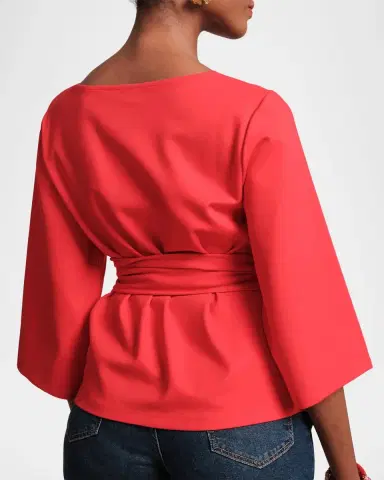 Frances Valentine Whitney Belted 3/4-Sleeve Top | Thumbnail 4 Frances Valentine Whitney Belted 3/4-Sleeve Top | Thumbnail 4