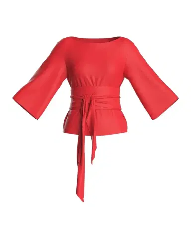 Frances Valentine Whitney Belted 3/4-Sleeve Top | Thumbnail 1 Frances Valentine Whitney Belted 3/4-Sleeve Top | Thumbnail 1
