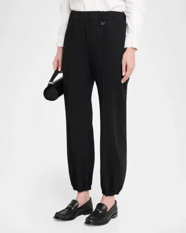 Burberry Lidian Wool Straight-Leg Crop Jogger Pants | Thumbnail 4 Burberry Lidian Wool Straight-Leg Crop Jogger Pants | Thumbnail 4