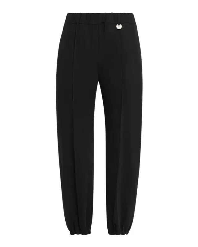 Burberry Lidian Wool Straight-Leg Crop Jogger Pants