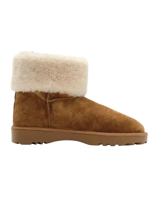 Burberry Flint Shearling-Lined Suede Ankle Boots