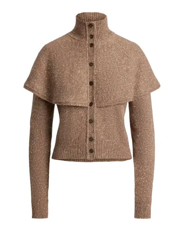 Ralph Lauren Collection Cashmere Donegal Cape Cardigan Sweater