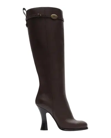 Burberry Pillar 100MM Leather Knee-High Boots | Thumbnail 1 Burberry Pillar 100MM Leather Knee-High Boots | Thumbnail 1