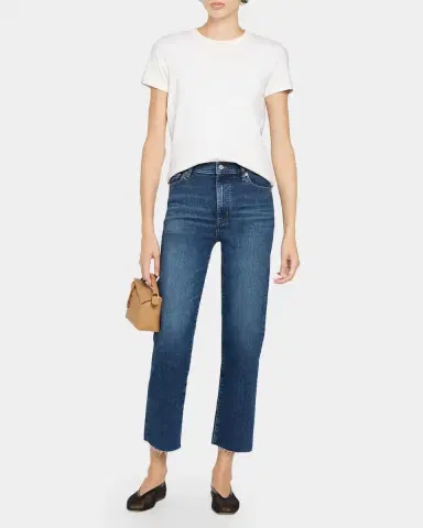 Frame Le Sleek High-Rise Straight Jeans | Thumbnail 2