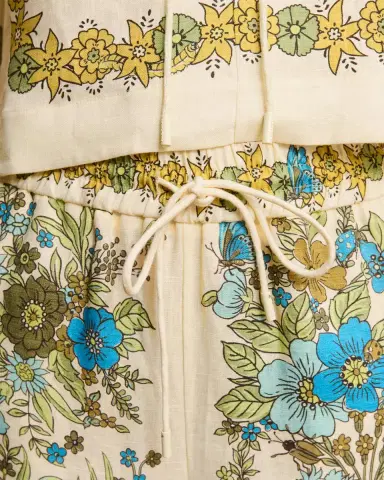 ALÉMAIS Sophia Boxy Floral-Print Linen Top | Thumbnail 5