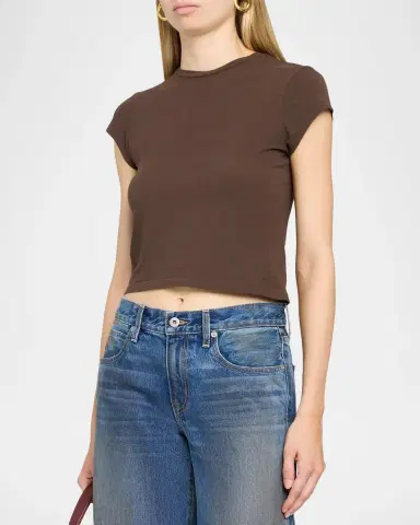 SLVRLAKE Cap-Sleeve Cotton T-Shirt | Thumbnail 4 SLVRLAKE Cap-Sleeve Cotton T-Shirt | Thumbnail 4
