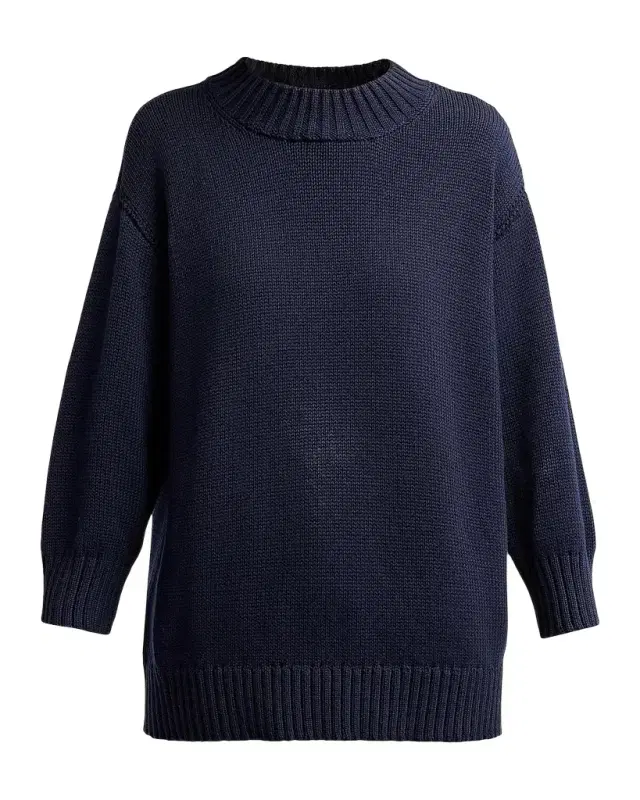 L'Agence Loden Cotton Crewneck Sweater