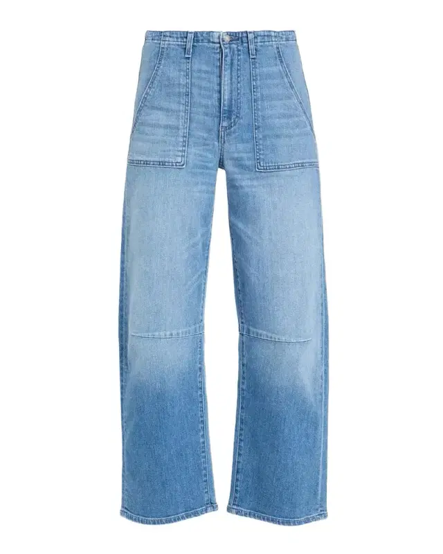 Le Jean Utility Barrel-Leg Crop Jeans
