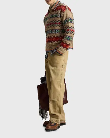 Polo Ralph Lauren Men's Fair Isle Wool-Blend Polo-Collar Sweater | Thumbnail 2