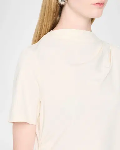 Le Jean Willow Cotton-Blend Draped T-Shirt | Thumbnail 5 Le Jean Willow Cotton-Blend Draped T-Shirt | Thumbnail 5