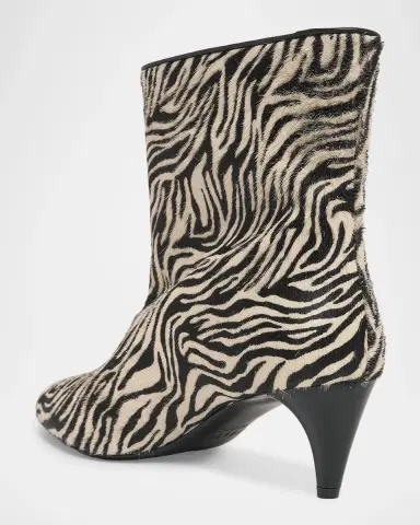 Isabel Marant Jiry 55MM Zebra-Print Leather Boots | Thumbnail 4 Isabel Marant Jiry 55MM Zebra-Print Leather Boots | Thumbnail 4