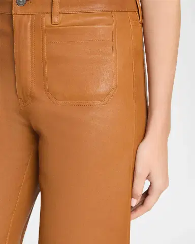 Frame The Modernist Leather Slim-Fit Palazzo Pants | Thumbnail 5