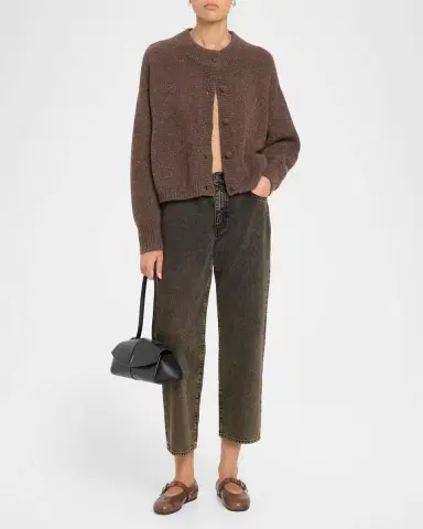 Frame Flecked Wool-Cashmere Cardigan | Thumbnail 2
